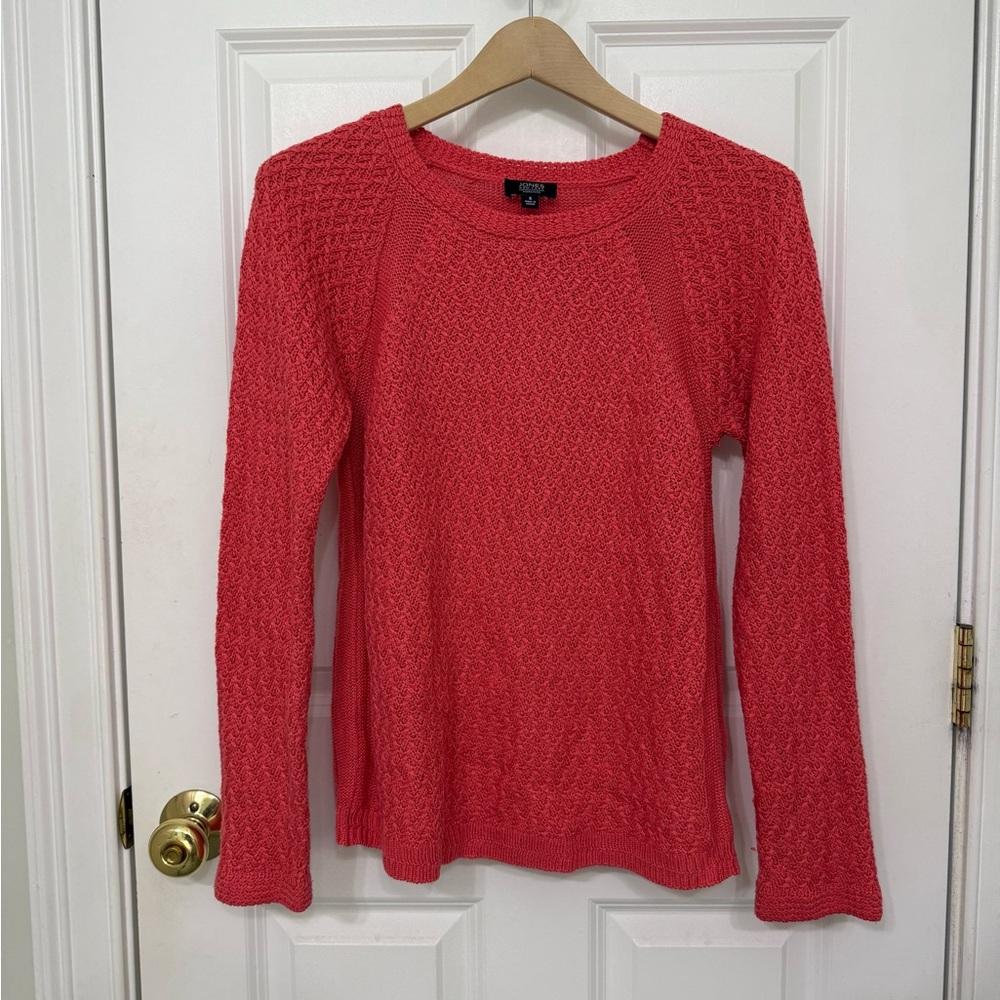 Jones New York Coral Crew Neck Sweater
